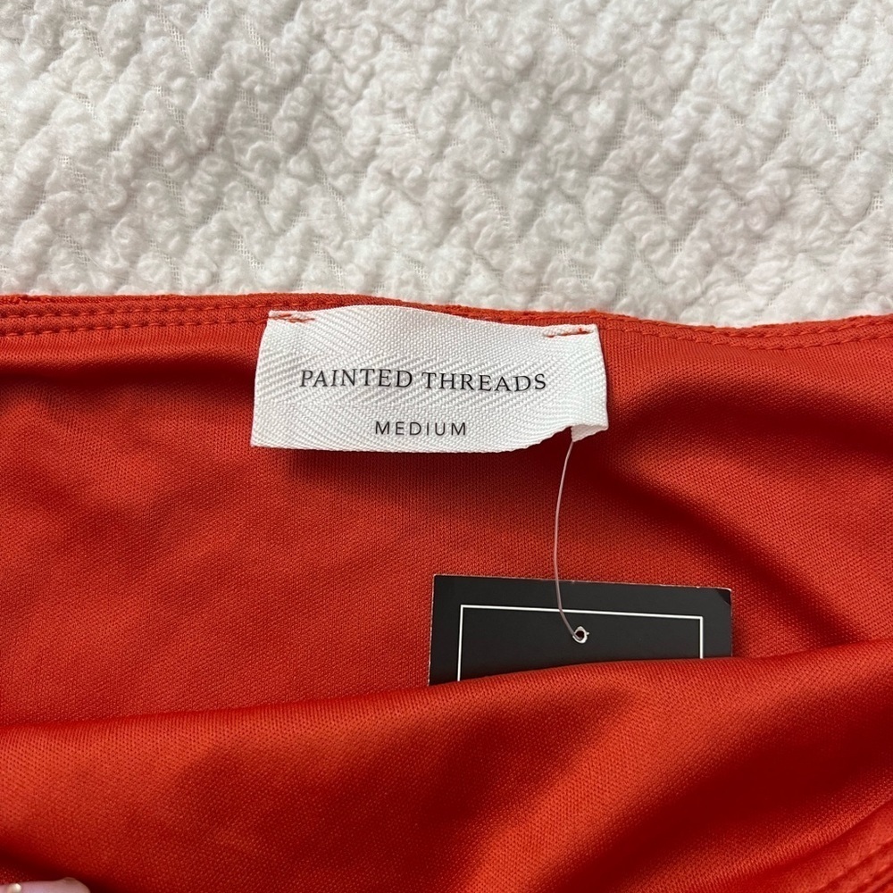 NWT Painted Threads Red Eyelet Ruffle Mini Skirt - Picture 2 of 4